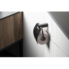 SAPHO - FLORI držák toaletního papíru s krytem, černá mat RF007/15