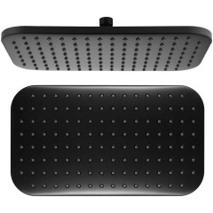 AQUALINE - Hlavová sprcha, 200x350, ABS/černá mat SC296