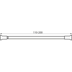 AQUALINE - Teleskopická rozpěrná tyč 110-200cm, nerez lesk TZ200