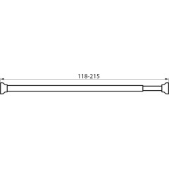 AQUALINE - Teleskopická rozpěrná tyč 118-215cm, bílá 4061