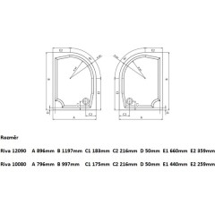 GELCO - Sprchová vanička RIVA 1200x900 hladká, pravá GR12090R