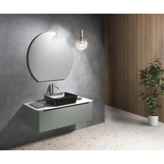 GSI - SAND/NUBES keramické umyvadlo na desku 50x38cm, černá mat 903726