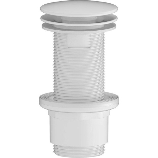 SAPHO - Umyvadlová výpust 5/4“, neuzavíratelná, velká zátka, 10-80, ABS/bílá mat CV1232WM