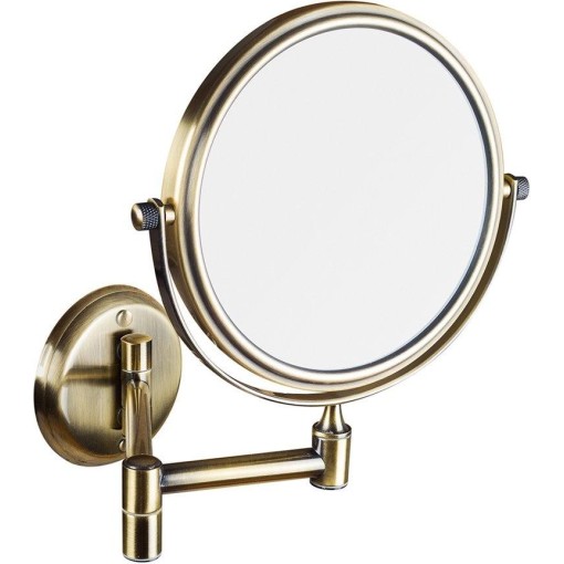 SAPHO - Kosmetické zrcátko závěsné, Ø 140, oboustranné, bronz XP012