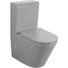 SAPHO - PACO WC kombi, Rimless, spodní/zadní odpad, šedá mat PC1012WRGR