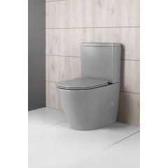 SAPHO - PACO WC kombi, Rimless, spodní/zadní odpad, šedá mat PC1012WRGR