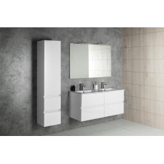 SAPHO - SLIM keramické dvojumyvadlo, nábytkové, 120x46,5cm, bílá 1601-120