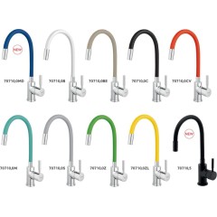 NOVASERVIS - Dřezová stojánková baterie,černá-chrom s elastickým ramenem 70710,0C