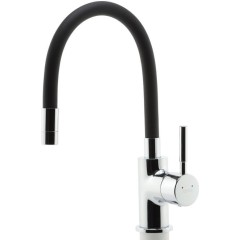NOVASERVIS - Dřezová stojánková baterie,černá-chrom s elastickým ramenem 70710,0C
