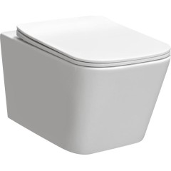 KERRA - Miska WC závěsná Tinos se sedátkem (bílé lesklé) 5907548115232