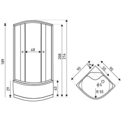 KERRA - Kabina s hydromasáží Paulina 90 5907548109828