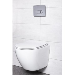 KERRA - Instalační set WC Kasos + tlačítko Pacific (chrom) 5907548118097