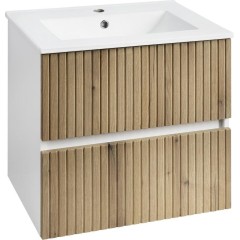 AQUALINE - PANEDA STRIP umyvadlová skříňka 59,5x55x45,2cm, dub emporio PN360