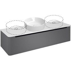 SAPHO - ODETTA umyvadlová skříňka 95x50x43,5cm, dub Alabama DT100-2222