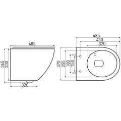 KERRA - Instalační set WC Kasos + tlačítko Pacific (chrom) 5907548118097