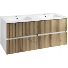 AQUALINE - PANEDA STRIP umyvadlová skříňka 119x55x45,2cm, dub emporio PN312