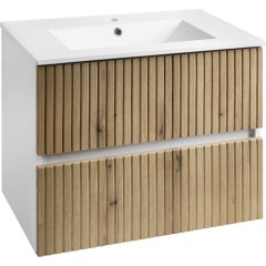 AQUALINE - PANEDA STRIP umyvadlová skříňka 69,5x55x45,2cm, dub emporio PN370