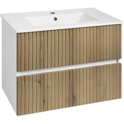 AQUALINE - PANEDA STRIP umyvadlová skříňka 74,5x55x45,2cm, dub emporio PN375