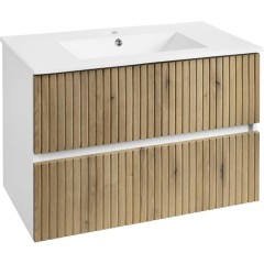 AQUALINE - PANEDA STRIP umyvadlová skříňka 79,5x55x45,2cm, dub emporio PN380