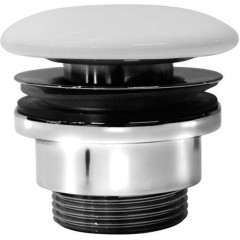 GSI umyvadlová výpust 5/4“, neuzavíratelná, keramická zátka, 5-65, bílá mat PVC09