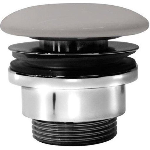 GSI umyvadlová výpust 5/4“, neuzavíratelná, keramická zátka, 5-65, tortora mat PVC05