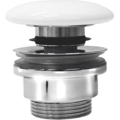 GSI umyvadlová výpust 5/4“, click-clack, keramická zátka, 5-65, bílá ExtraGlaze PCS11