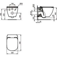 AKCE/SET - CERSANIT předstěnový instalační systém bez tlačítka + WC Ideal Standard Tesi se sedátkem SoftClose, AquaBlade  K97-526 X TE1