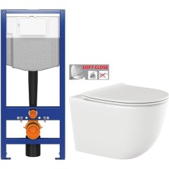 AKCE/SET - CERSANIT předstěnový instalační systém bez tlačítka + WC INVENA TINOS  + SEDÁTKO K97-526 X NO1