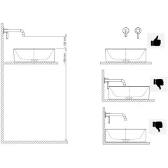 SAPHO - TURSI podomítková dvouprvková umyvadlová baterie, chrom TI018