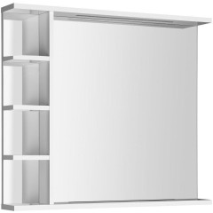 AQUALINE - KORIN STRIP zrcadlo s LED osvětlením a policemi 80x70x12cm KO350S