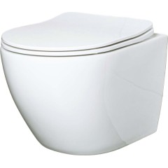 KERRA - Miska WC závěsná Delos se sedátkem (bílé lesklé) 5907548114099