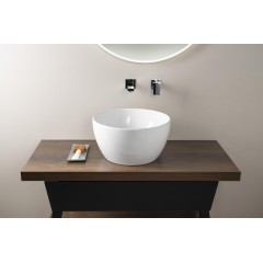 GSI - PURA keramické umyvadlo na desku vysoké, průměr 42cm, bílá ExtraGlaze 885211