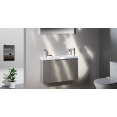 SAPHO - LATUS X umyvadlová skříňka 39,4x50x22cm, dub stříbrný LT110-1111