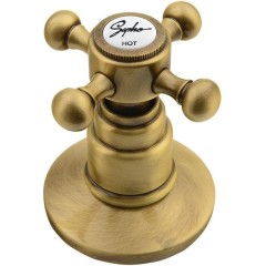 SAPHO - ANTEA tříprvková umyvadlová baterie s retro hubicí, s výpustí, bronz 3226