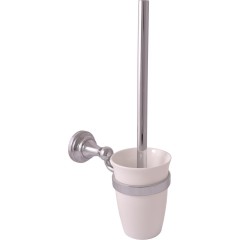 RAV Slezák - MORAVA RETRO - Koupelnový doplněk WC štětka, miska keramická, Chrom MKA0500 MKA0500