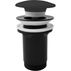 RAV Slezák - Výpusť umyvadlová CLICK-CLACK 5/4 s keramickou zátkou, Černá - matná MD0485-1CMAT MD0485-1CMAT