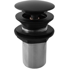 RAV Slezák - Výpusť umyvadlová 5/4'' bez přepadu - neuzavíratelná zátka, Černá - matná MD0799CMAT MD0799CMAT