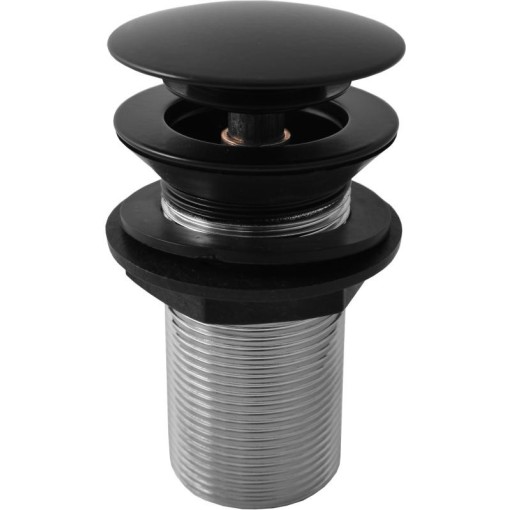 RAV Slezák - Výpusť umyvadlová 5/4'' bez přepadu - neuzavíratelná zátka, Černá - matná MD0799CMAT MD0799CMAT