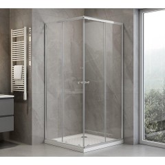 AQUALINE - AGGA čtvercová sprchová zástěna 900x900, čiré sklo HLF909Y