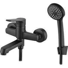 Kuchinox - ATEZ nástěnná vanová baterie s příslušenstvím, černá BTK_711D