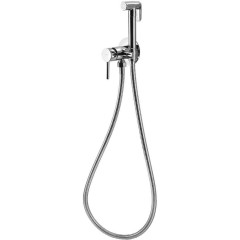 AQUALINE - Podomítková bidetová baterie se Stop sprškou, hadice 1,2m, kulatá, chrom SK302