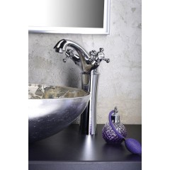 SAPHO - ANTEA stojánková umyvadlová baterie vysoká s výpustí, výška 245, chrom 3171L