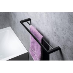 SAPHO - FLORI dvojitý držák ručníků 600, černá mat RF011/15
