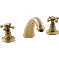 SAPHO - ANTEA tříprvková umyvadlová baterie s výpustí, bronz 3026