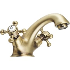 SAPHO - ANTEA stojánková umyvadlová baterie s výpustí, bronz 3176