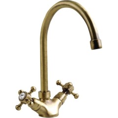 SAPHO - ANTEA stojánková dřezová baterie, výška 275, bronz 3096