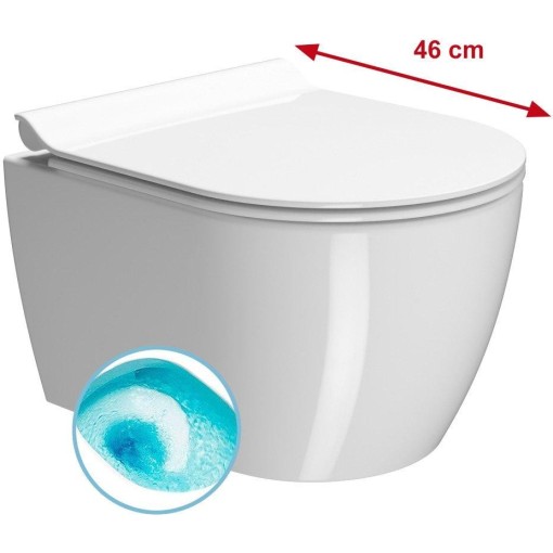 GSI - PURA SHORT závěsná WC mísa, Swirlflush, 35x46cm, bílá ExtraGlaze 880211