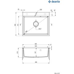 DEANTE - Andante černá - Granitový dřez ZQN_N103