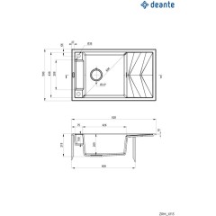 DEANTE - Magnetic černá - Magnetic Granitový dřez s odkapávačem ZRM_N113