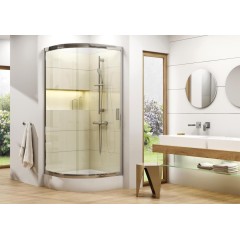 DEANTE - Funkia bílá - Akrylátová sprchová vanička, půlkulatá, 90 cm KTA_053B